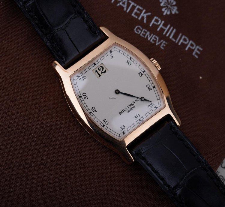 Patek Philippe Jump Hour Limited Edition 150th Anniversary Ref 3969r 18k Rose Gold Box And Papers 1989 Tonneau-shaped Case