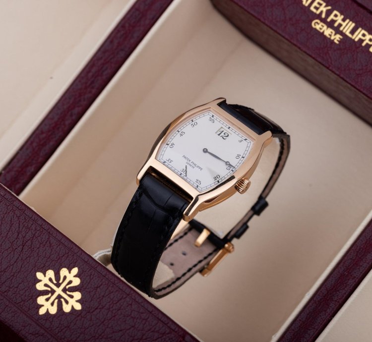 Patek Philippe Jump Hour Limited Edition 150th Anniversary Ref 3969r 18k Rose Gold Box And Papers 1989 Tonneau-shaped Case