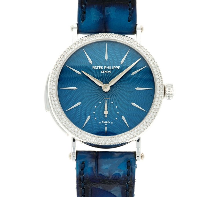 Patek Philippe Minute Repeater Enamel Diamond Watch Ref 7040