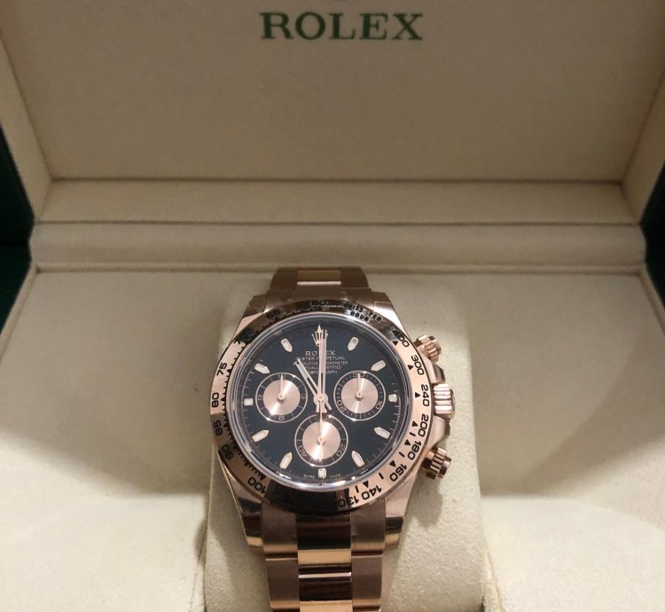 Rolex Daytona Black Rose Gold 116505 Black old Card