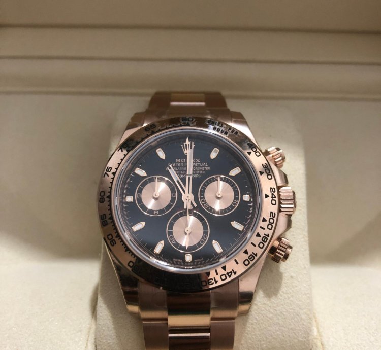 Rolex Daytona Black Rose Gold 116505 Black old Card