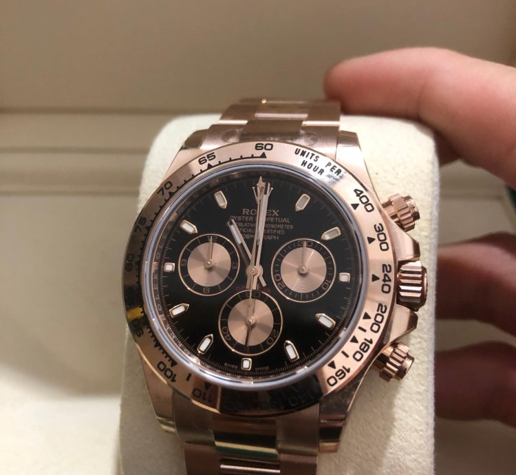 Rolex Daytona Black Rose Gold 116505 Black old Card