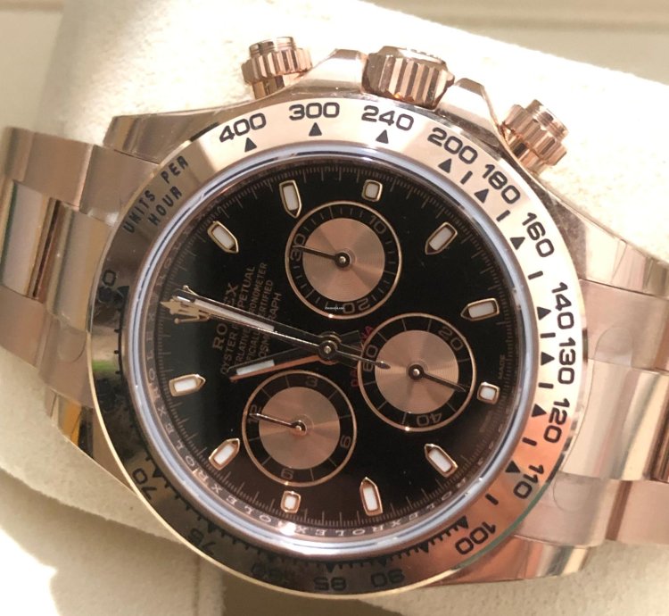 Rolex Daytona Black Rose Gold 116505 Black old Card