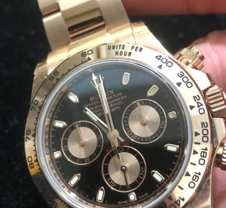 Rolex Daytona Black Rose Gold 116505 Black old Card