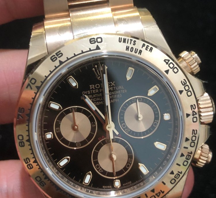 Rolex Daytona Black Rose Gold 116505 Black old Card