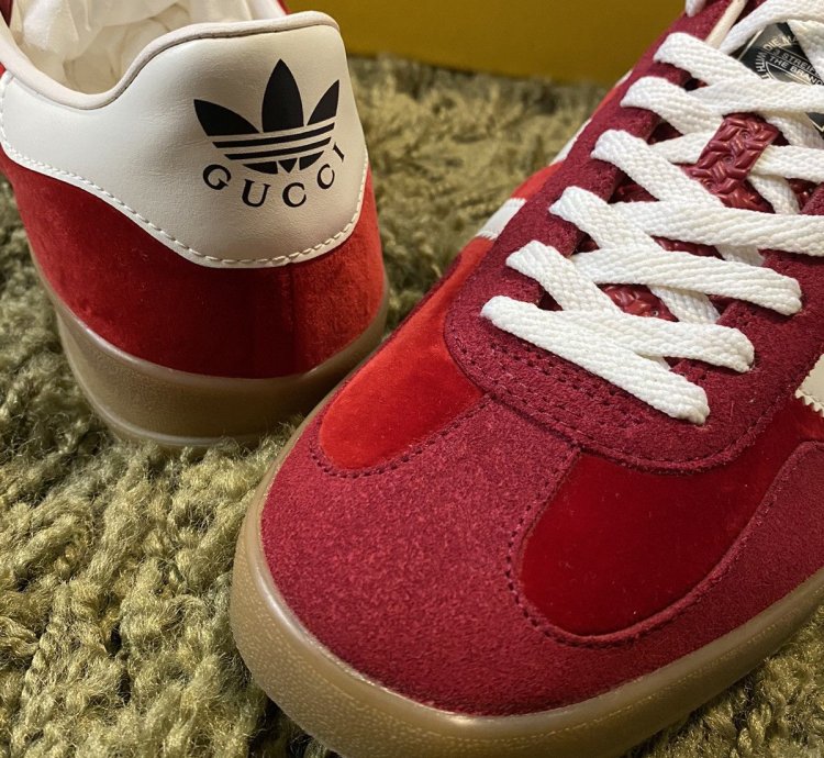 Red Velvet Suede Gucci Adidas Gazelle