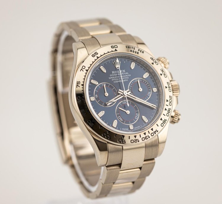 Rolex Daytona Blue Dial 2022 White Gold Box Papers