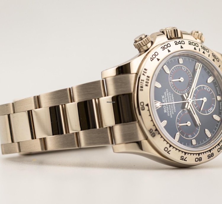 Rolex Daytona Blue Dial 2022 White Gold Box Papers