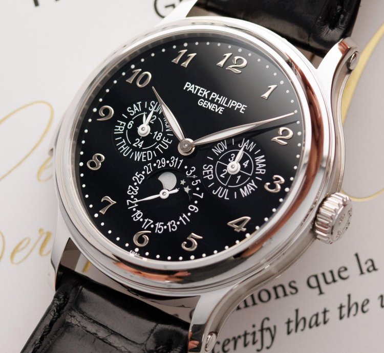 Patek Philippe Minute Repeater Perpetual Calendar Platinum Perpetual Calendar Minute Repeater Watch Ref 5374