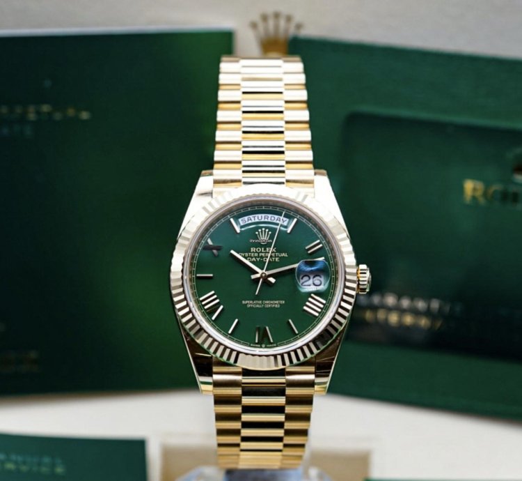 Rolex Day-date 40 228238 Green Gr Neu 2024 Full Set