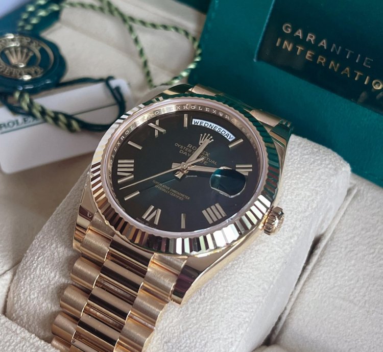 Rolex Day-date 40 228238 Green Ombre Gr Ombre Neu 2024 Full Set