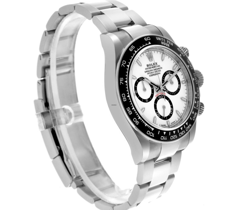Rolex Daytona Ceramic Bezel White Panda Steel Mens Watch 126500 Unworn