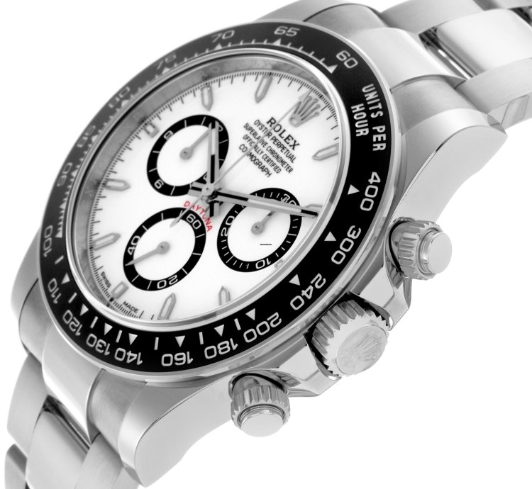 Rolex Daytona Ceramic Bezel White Panda Steel Mens Watch 126500 Unworn