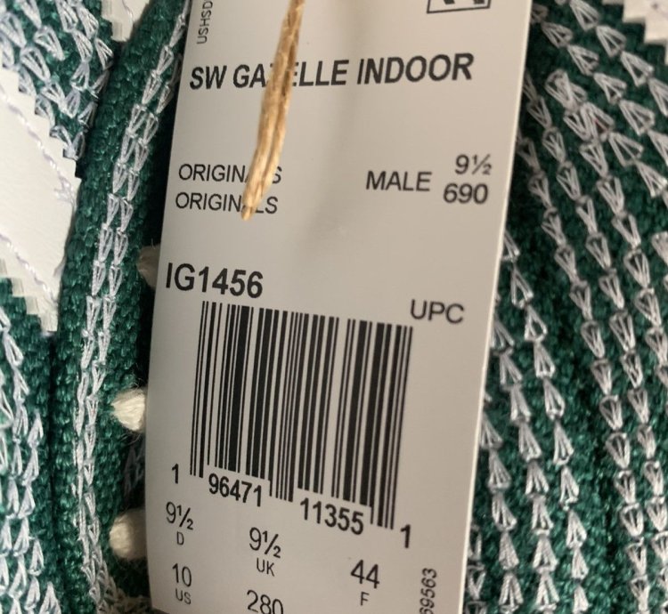 Sean Wotherspoon Adidas Gazelle Hemp Green Size 10