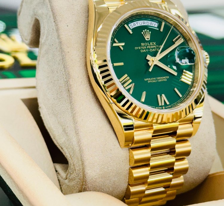 Rolex Day-date 40 228238 New Factory Green Dial Yellow Gold Box And Papers Unworn 2024