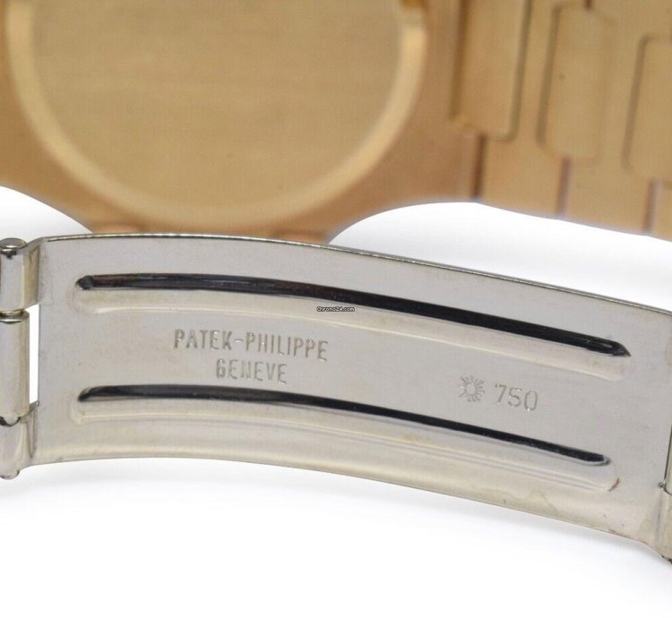 Patek Philippe Nautilus 18k Yellow Gold Blue Dial Mens 37 5mm Watch 3800 001