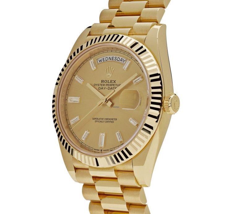 Rolex Day-date 40 228238 Yellow Gold Champagne Diamond Dial 2024