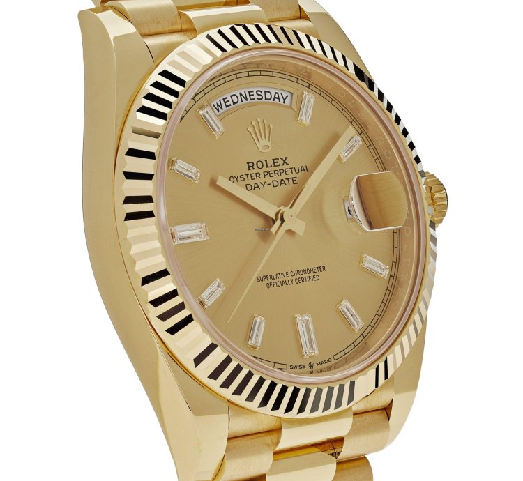 Rolex Day-date 40 228238 Yellow Gold Champagne Diamond Dial 2024