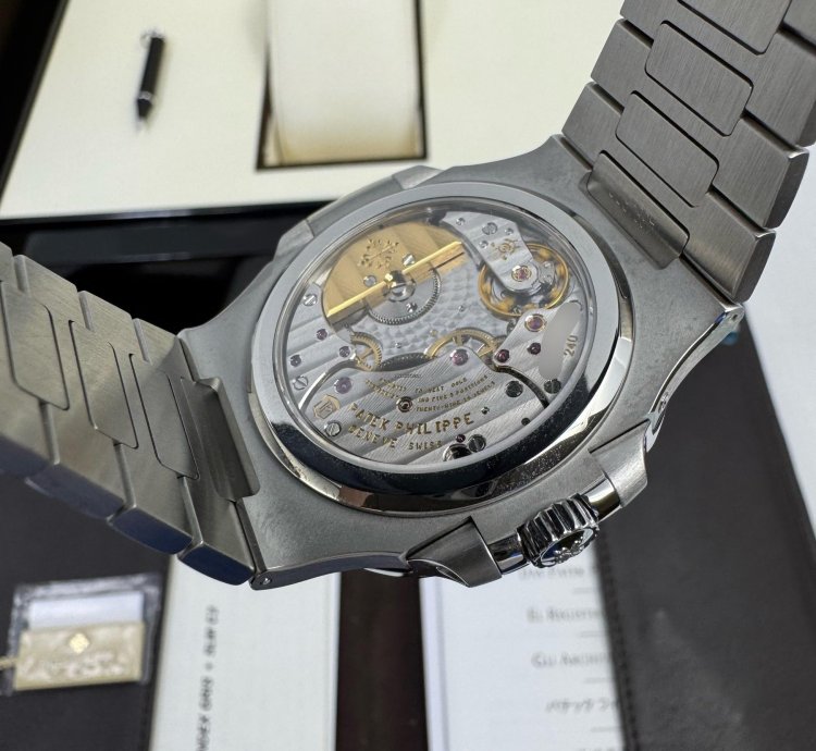 Patek Philippe Nautilus 2012 Mint Box Papers Blue Dial Steel Moonphase Power Reserve Nautilus