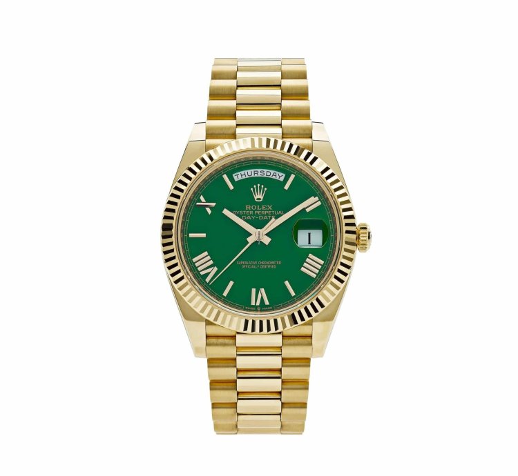 Rolex Day-date 40 228238 Yellow Gold Green Roman Numerals Dial 2023