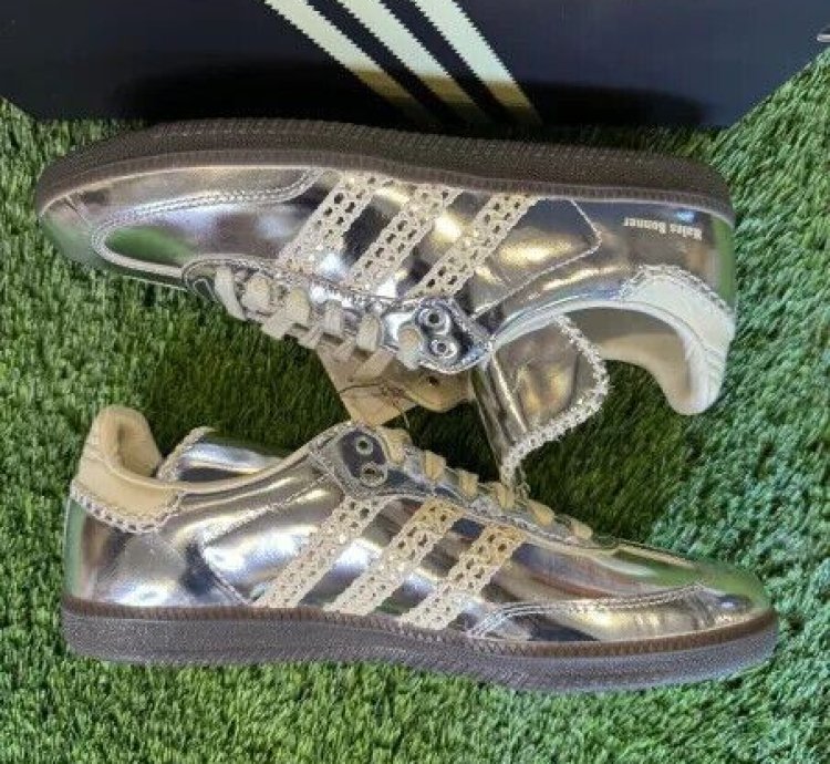 Size 11 - Wales Bonner Adidas Samba Silver Metallic