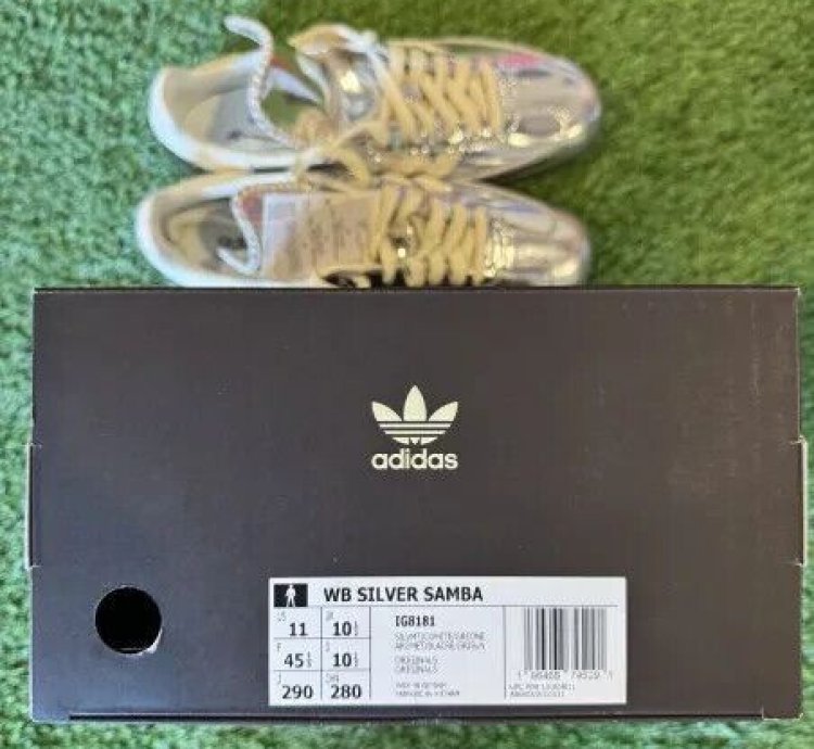 Size 11 - Wales Bonner Adidas Samba Silver Metallic