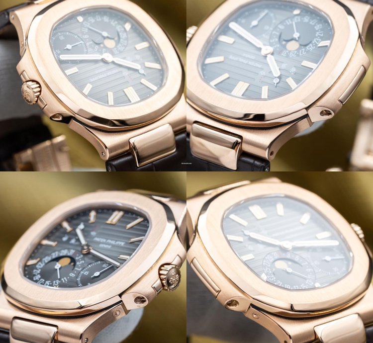 Patek Philippe Nautilus 2016 Factory Serviced Moonphases Rose Gold 40mm 5712r Complete Set