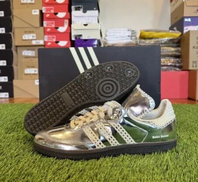 Size 12 - Wales Bonner Adidas Samba Silver Metallic