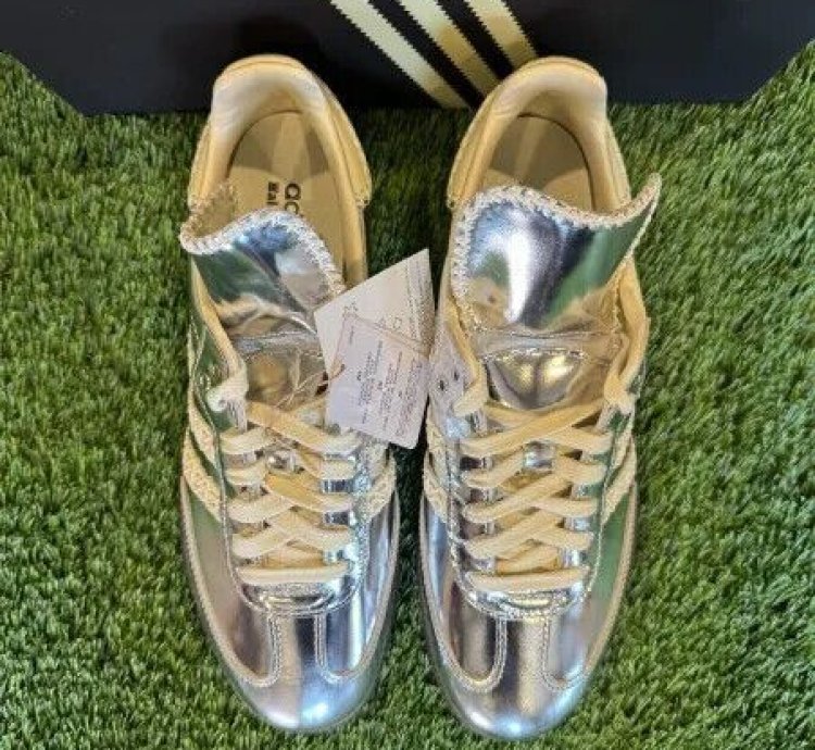 Size 12 - Wales Bonner Adidas Samba Silver Metallic