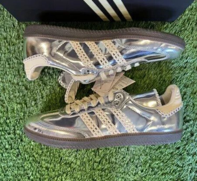 Size 12 - Wales Bonner Adidas Samba Silver Metallic