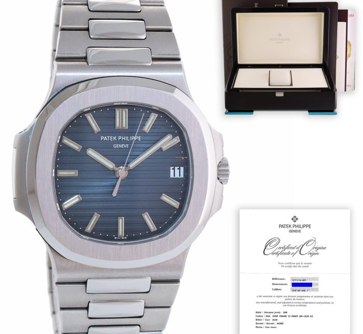 Patek Philippe Nautilus 2020 Mint Papers Nautilus 5711a Blue Steel 5711 1a Watch Box
