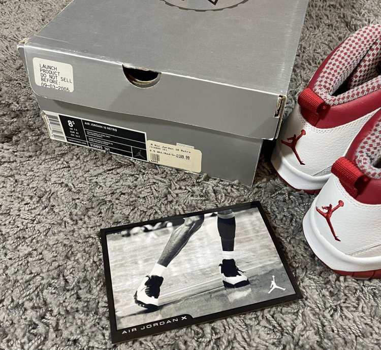 2005 Jordan 10 Retro Red Steel Rare Collectible