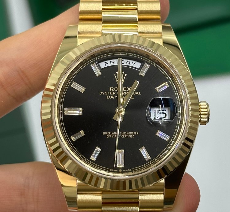 Rolex Day-date 40 228238a Black Diamond Index Dial