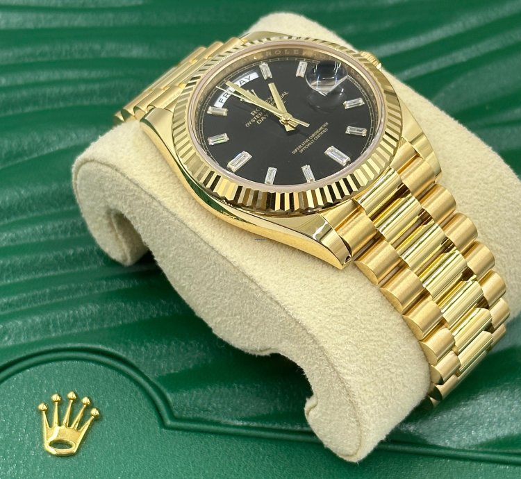 Rolex Day-date 40 228238a Black Diamond Index Dial
