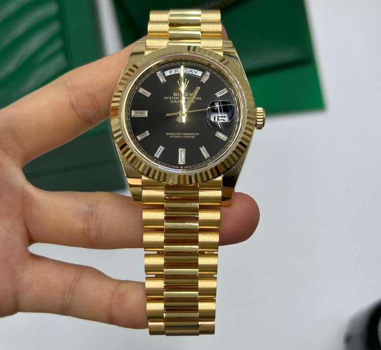 Rolex Day-date 40 228238a Black Diamond Index Dial
