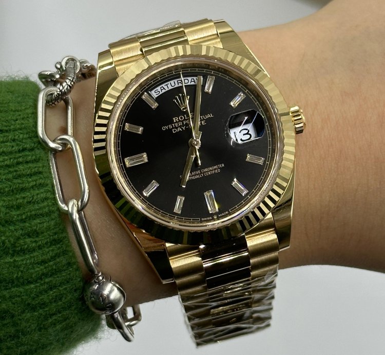 Rolex Day-date 40 228238a Black Diamond Index Dial