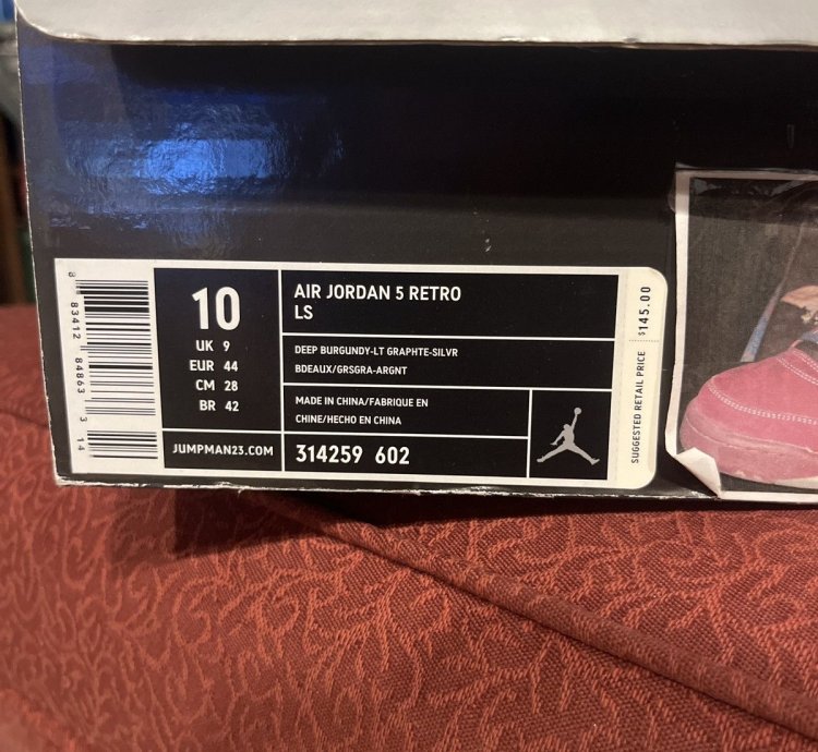 2006 Burgundy Jordan 5