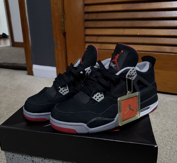 2012 Black Cement Bred 4s Size 8
