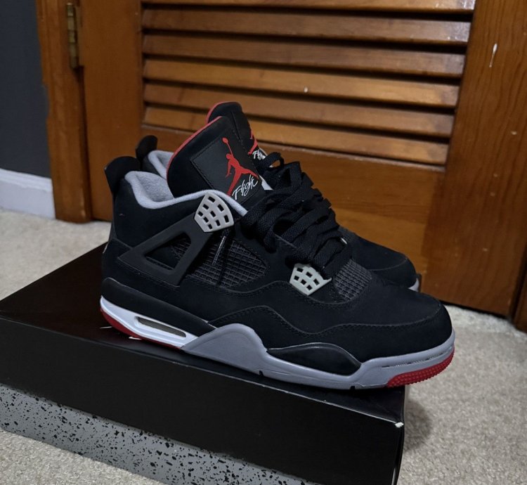 2012 Black Cement Bred 4s Size 8