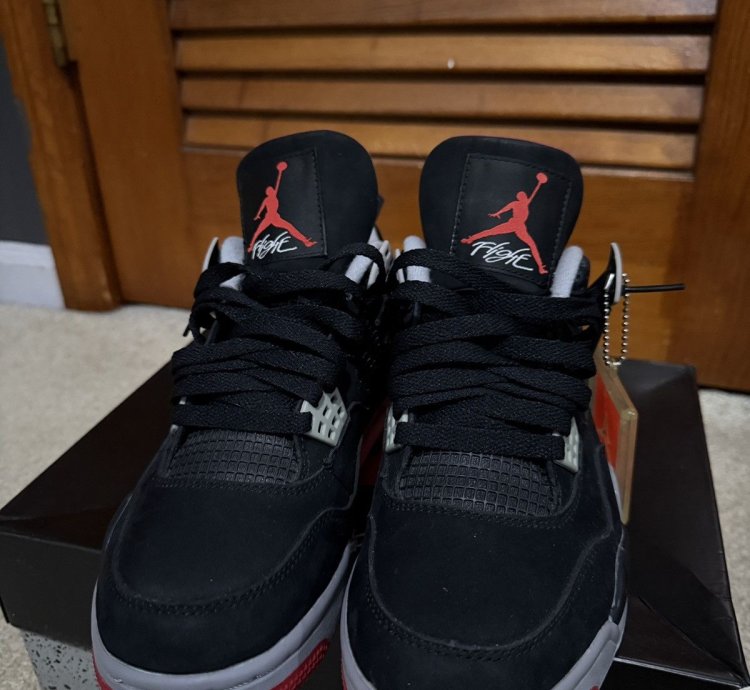 2012 Black Cement Bred 4s Size 8