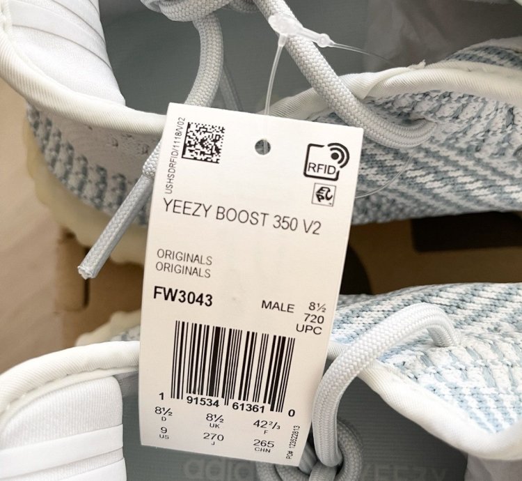 Steal Adidas Yeezy Boost 350 V2 Cloud White - Size 9
