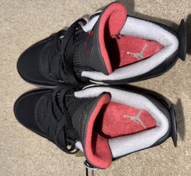 2012 Black Cement Bred 4s Size 8
