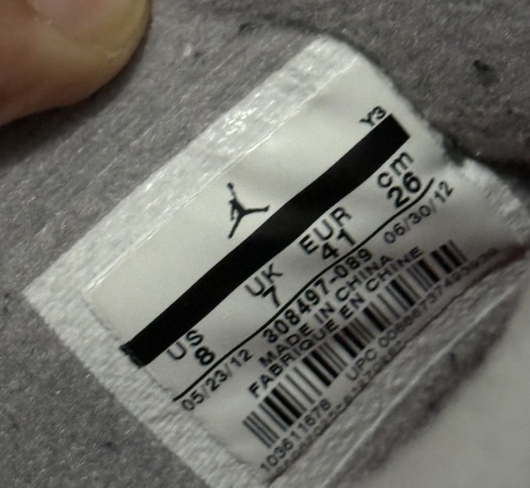 2012 Black Cement Bred 4s Size 8
