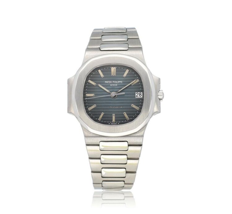 Patek Philippe Nautilus 37 Steel Blue Grey 1995 Box Papers