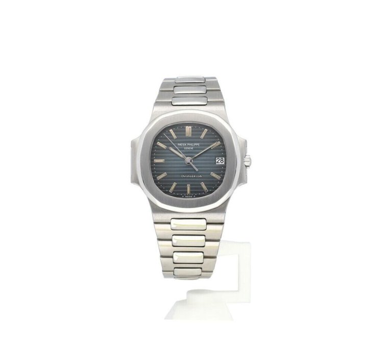Patek Philippe Nautilus 37 Steel Blue Grey 1995 Box Papers
