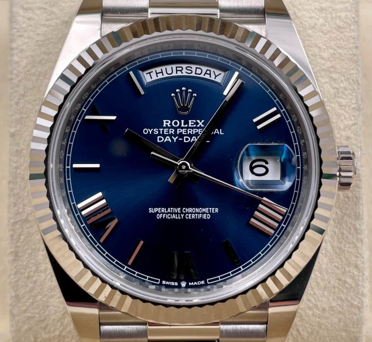 Rolex Day-date 40 228239 40mm White Gold Blue Roman Dial Unworn 2023