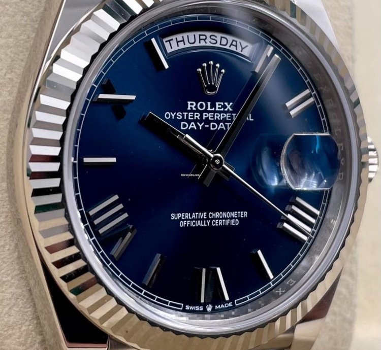 Rolex Day-date 40 228239 40mm White Gold Blue Roman Dial Unworn 2023