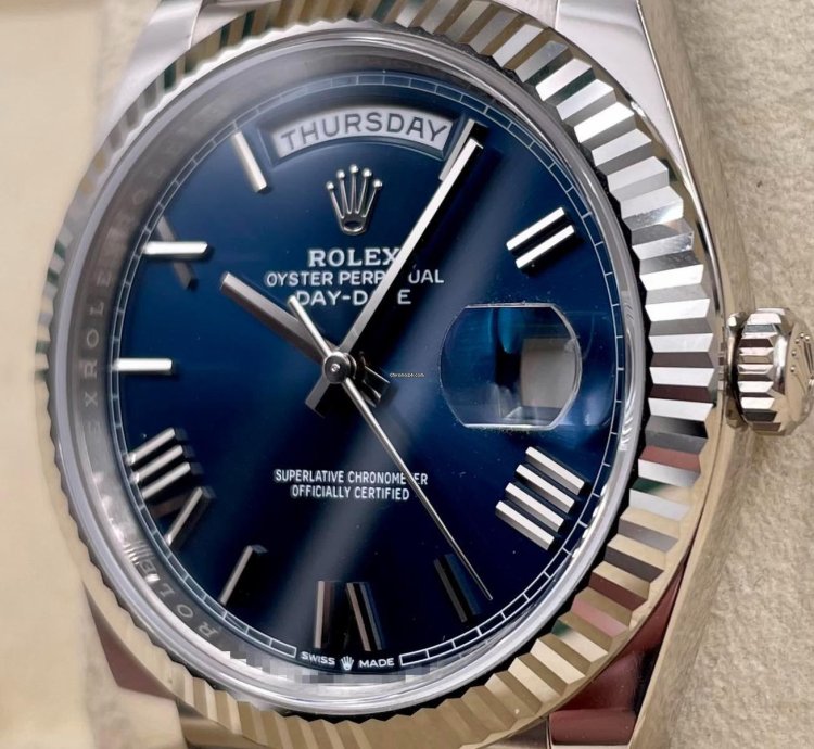 Rolex Day-date 40 228239 40mm White Gold Blue Roman Dial Unworn 2023