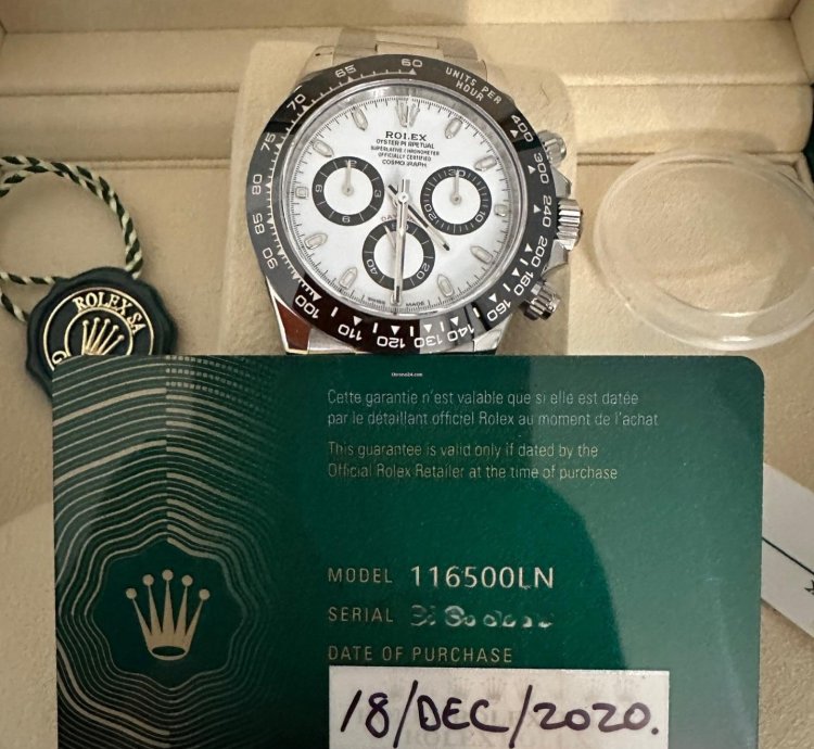 Rolex Daytona Chronograph Panda New Never Sized Or Worn Full Set