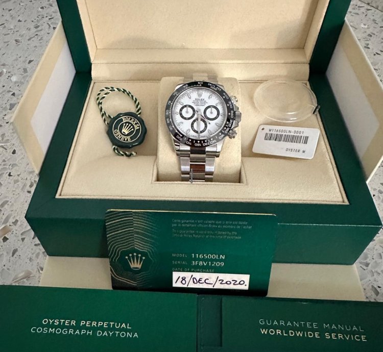Rolex Daytona Chronograph Panda New Never Sized Or Worn Full Set